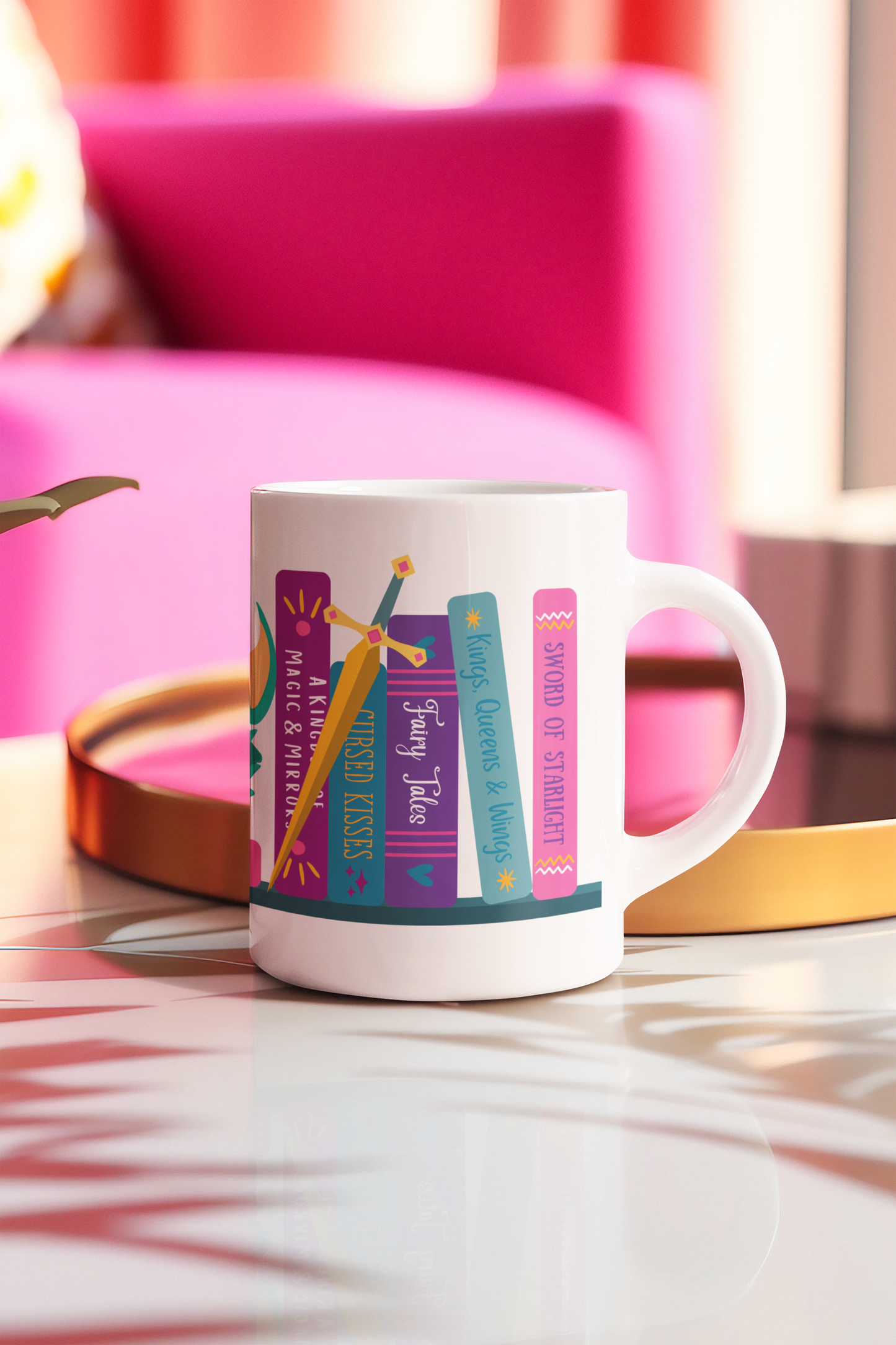 Fantasy Bookshelf Coffee Mug