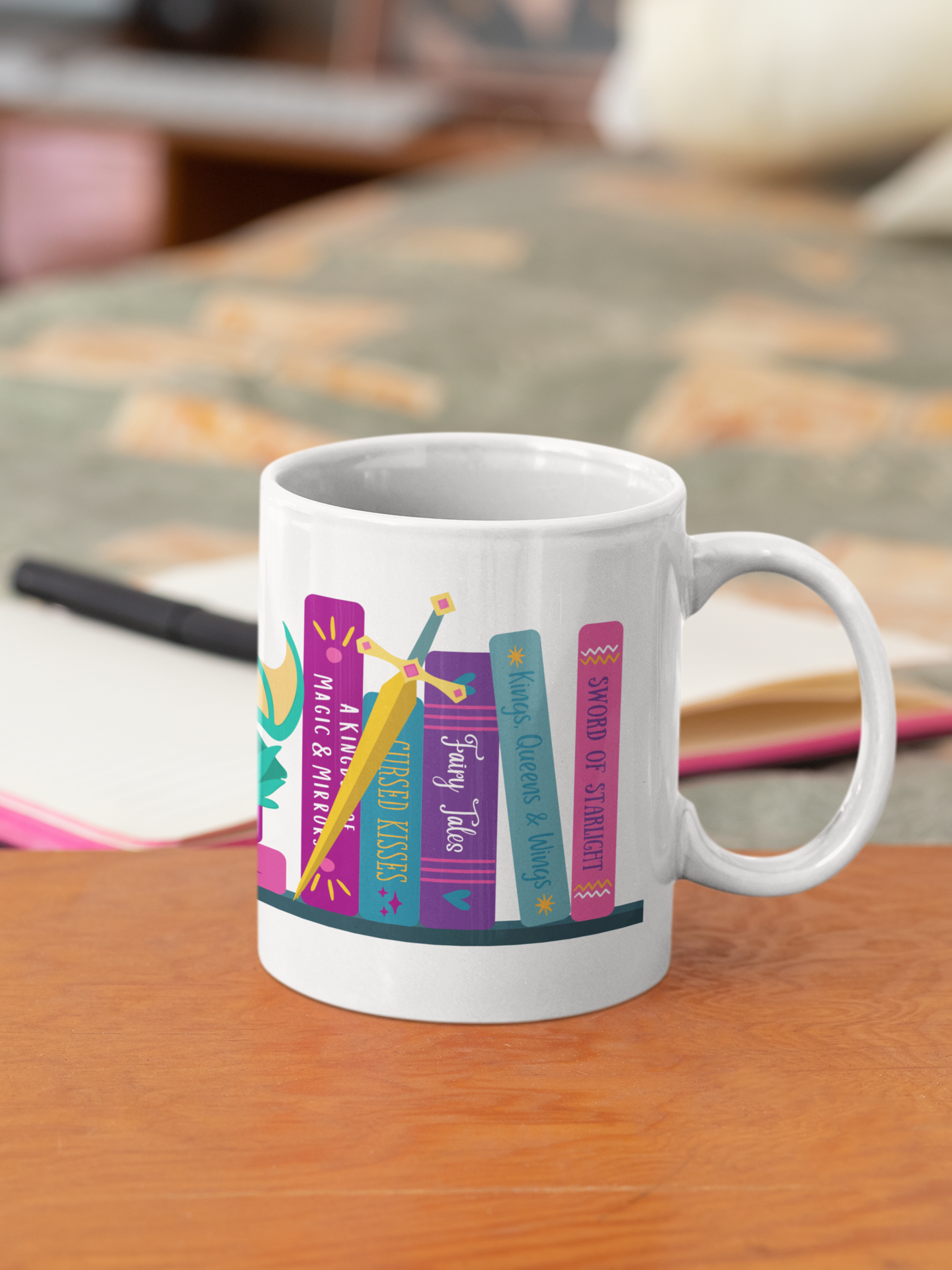 Fantasy Bookshelf Coffee Mug