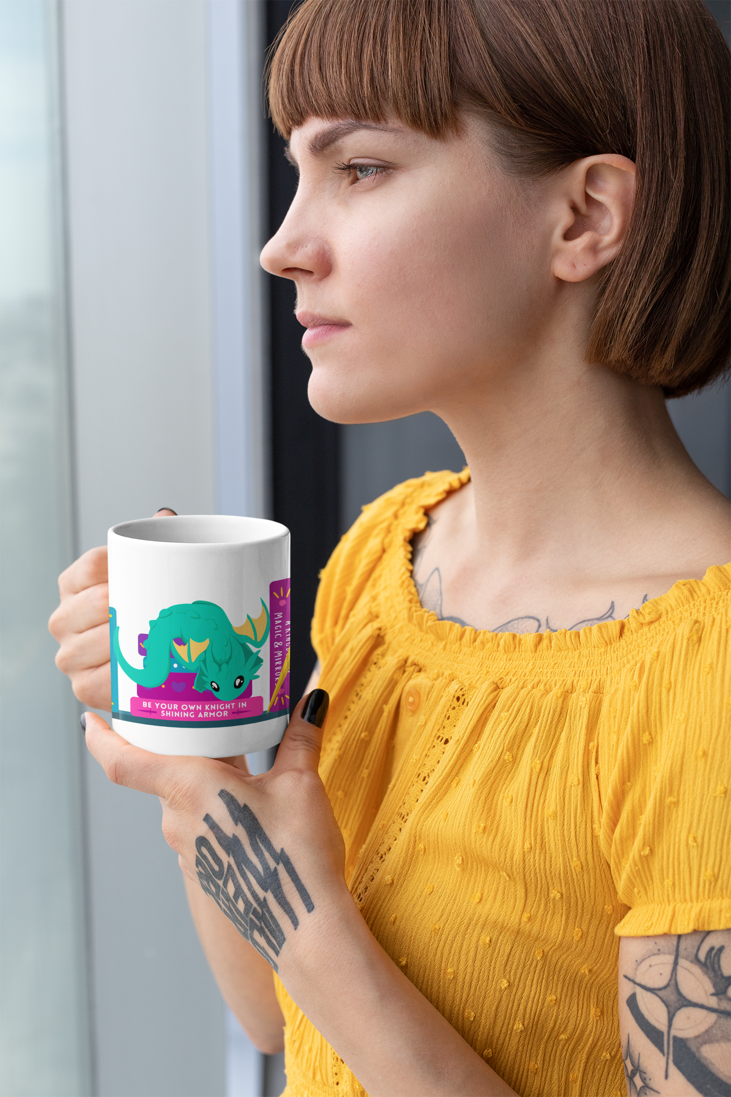 Fantasy Bookshelf Coffee Mug