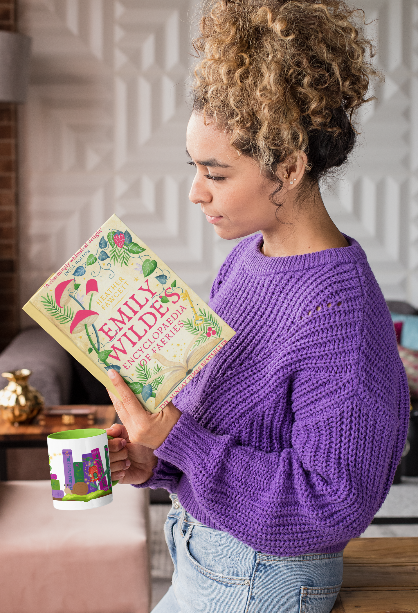 Enchanted Garden Bookshelf Coffee Mug