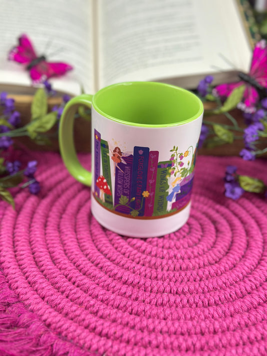 Fairy Garden Bookshelf Coffee Mug