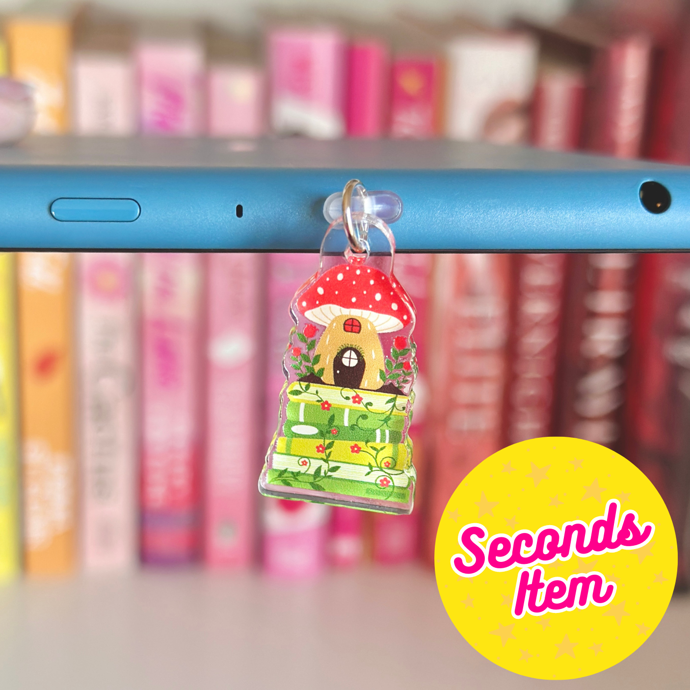 SECONDS: Cottagecore Book Stack Kindle Charm