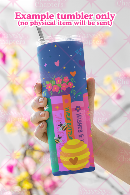 Spring Bookshelf 20 oz Tumbler Wrap