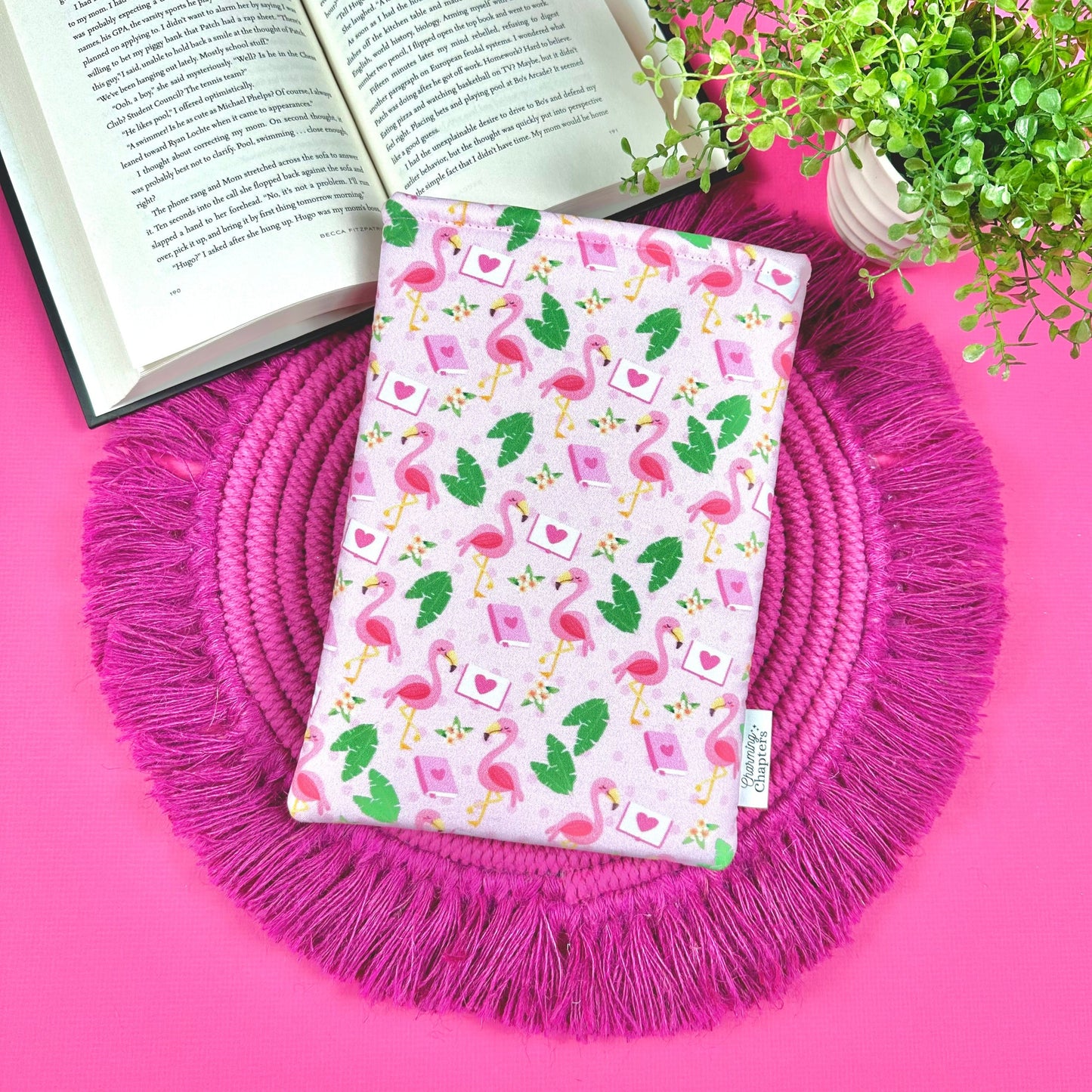 Pink Flamingo Book Sleeve