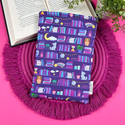 Late Night Reader Shelves Book Sleeve