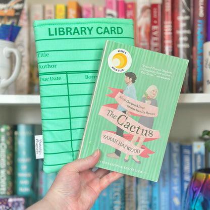 Green Library Card Book Sleeve LARGE: 11"x8" Green Library Card Book Sleeve LARGE: 11"x8"