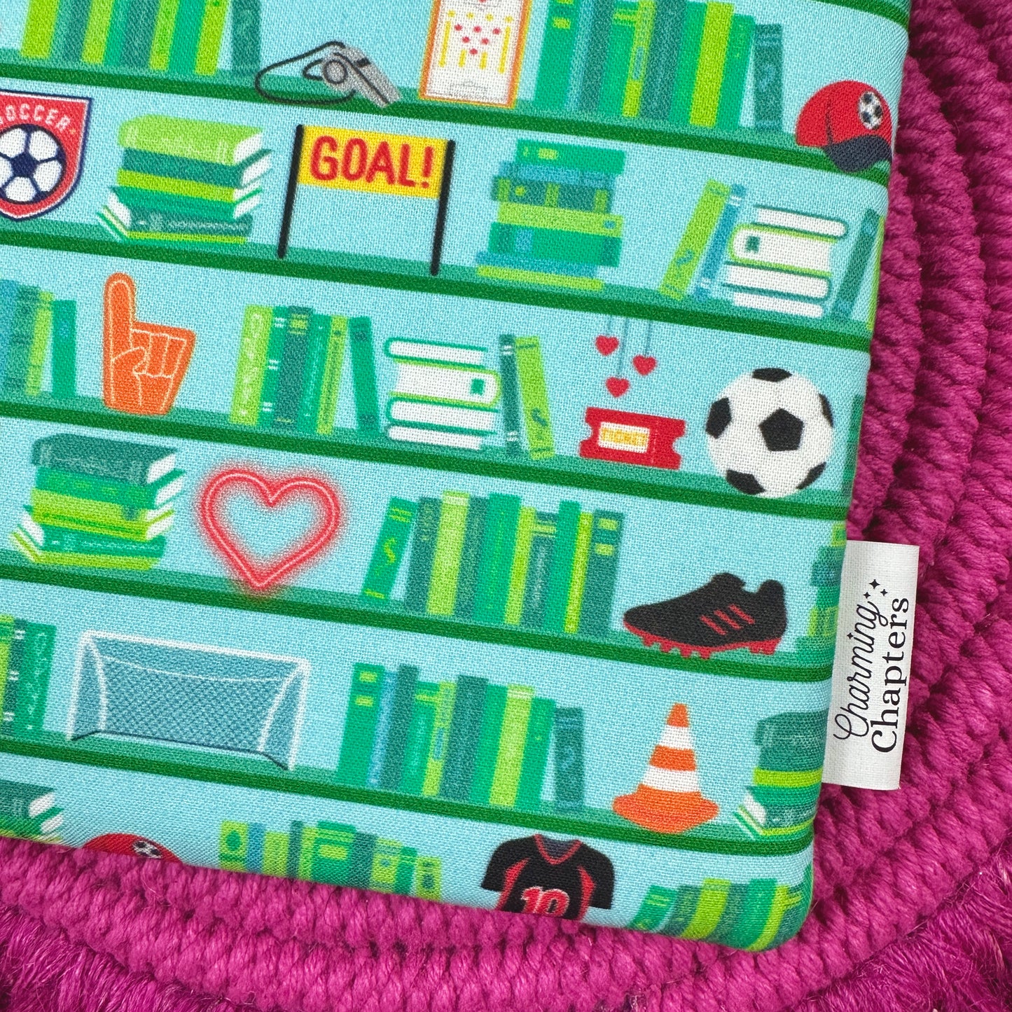 Soccer Shelves Book Sleeve