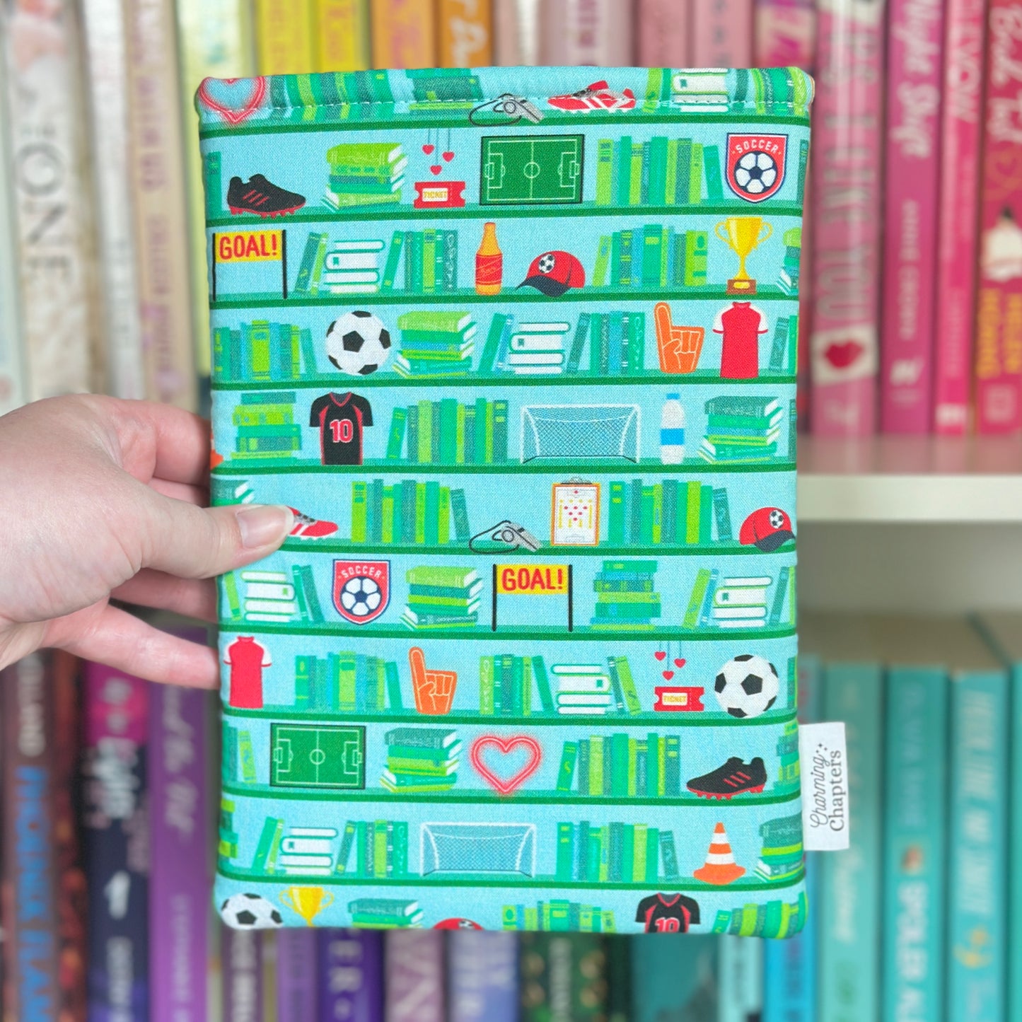 Soccer Shelves Book Sleeve