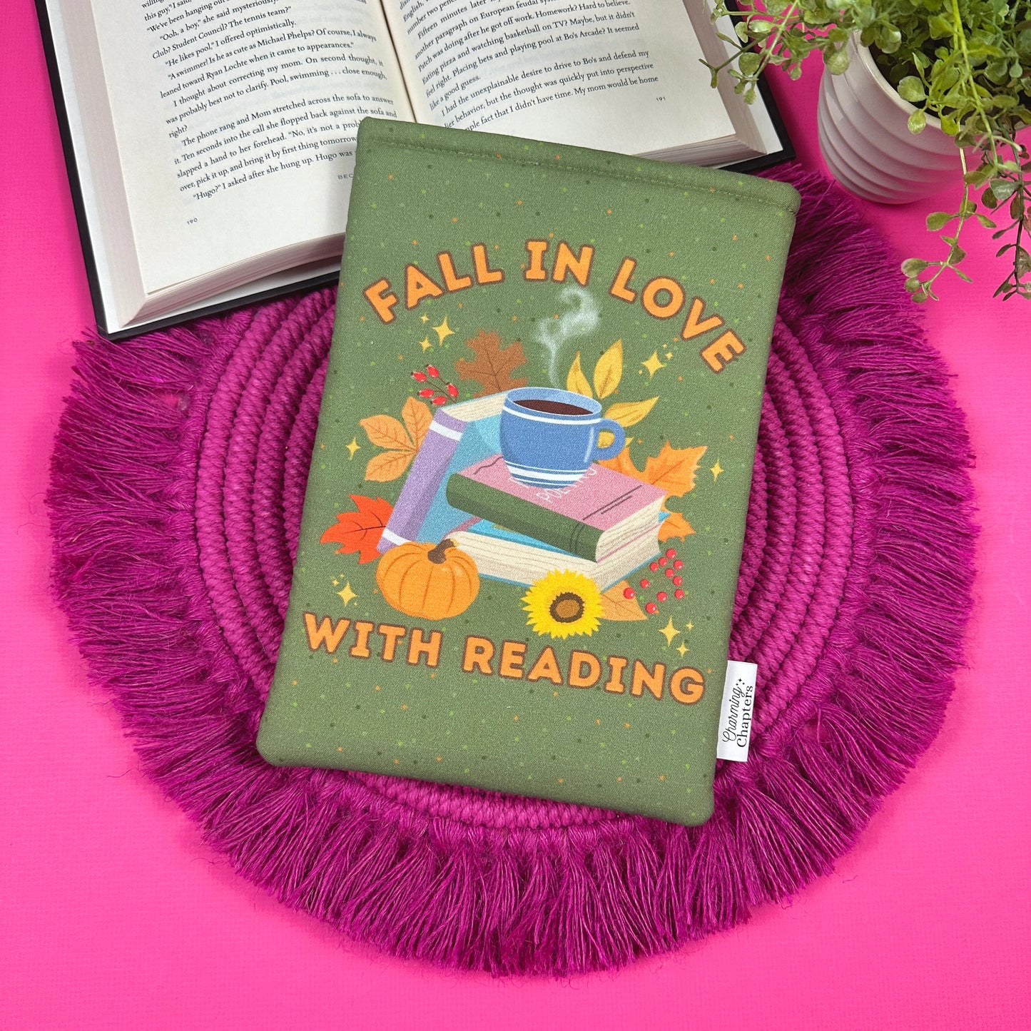 Fall in Love with Reading Book Sleeve