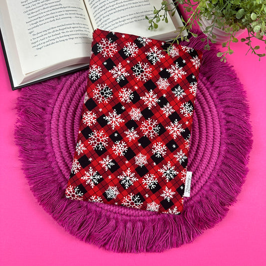 Winter Plaid Book Sleeve