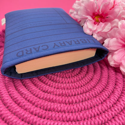 PREORDER: Blue Library Card Book Sleeve