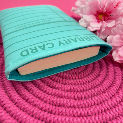 PREORDER: Turquoise Library Card Book Sleeve