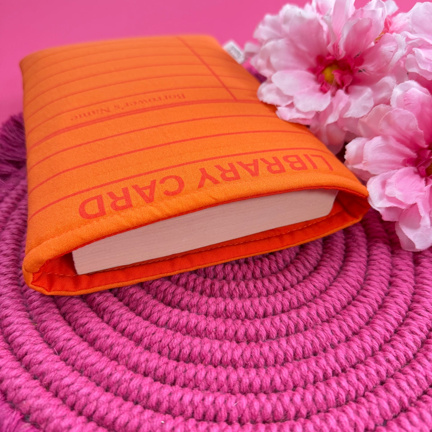 PREORDER: Orange Library Card Book Sleeve