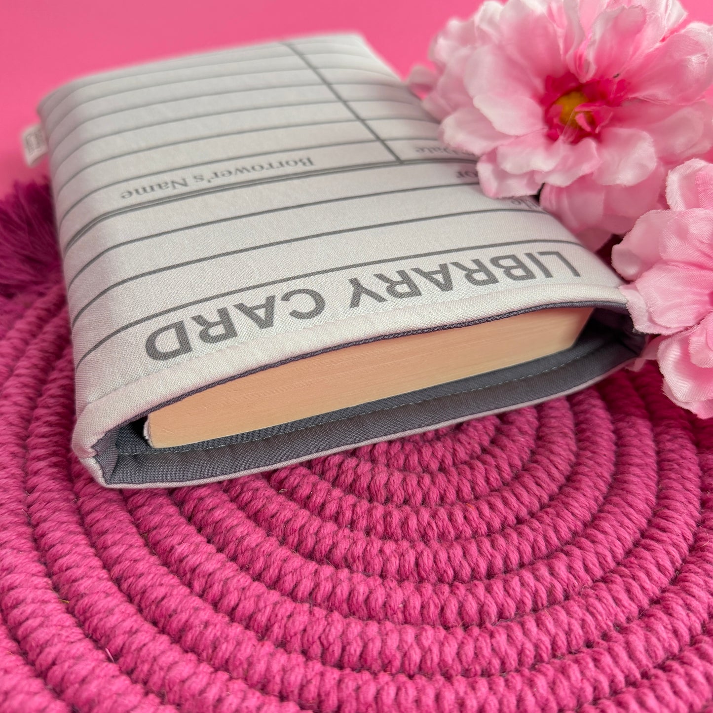 PREORDER: Light Gray Library Card Book Sleeve