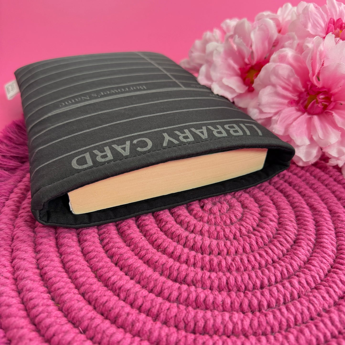 PREORDER: Black & Gray Library Card Book Sleeve