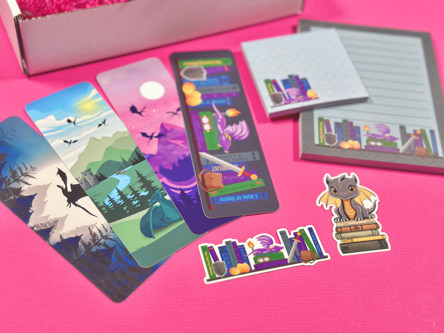 Grey Dragon Stationery Set