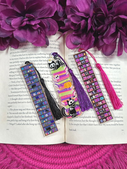 Skeleton Cats Acrylic Bookmark