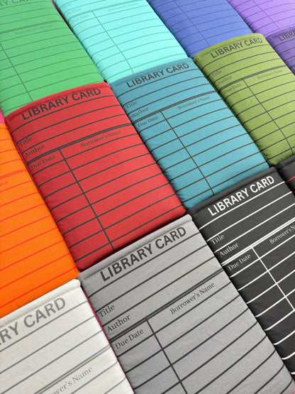 PREORDER: Teal & Black Library Card Book Sleeve
