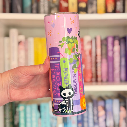 Skeleton Bookshelf Tumbler