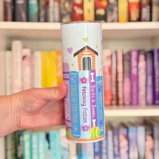 Dog Lover Bookshelf Tumbler