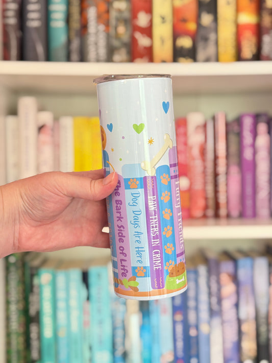 Dog Lover Bookshelf Tumbler