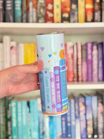 Dog Lover Bookshelf Tumbler