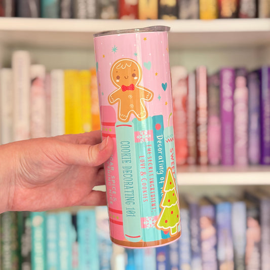 Gingerbread Bookshelf Tumbler
