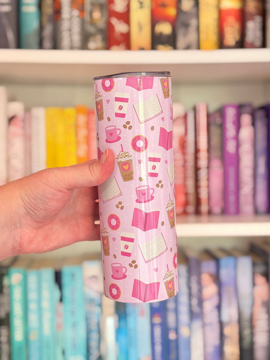 Pink Book Lover Tumbler