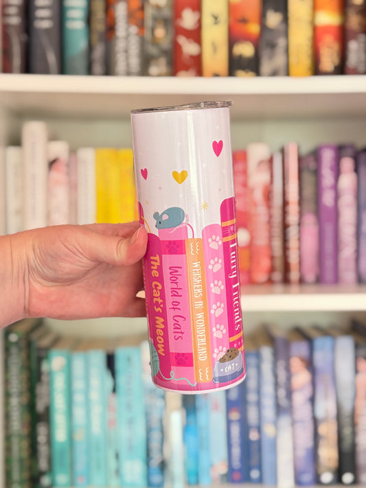 Cat Lover Book Shelf Tumbler