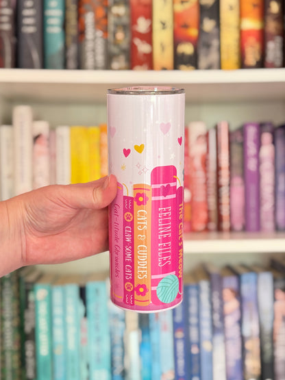 Cat Lover Book Shelf Tumbler