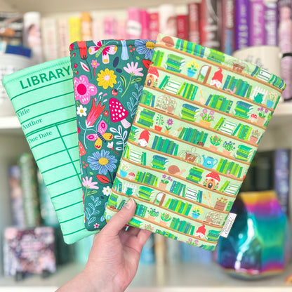 Green Library Card Book Sleeve
