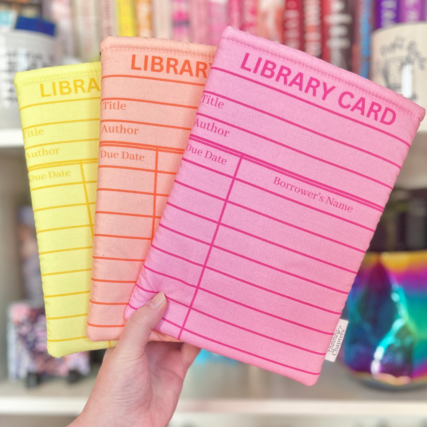 Yellow Library Card Book Sleeve