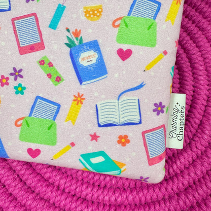 Pink Floral Book Sleeve