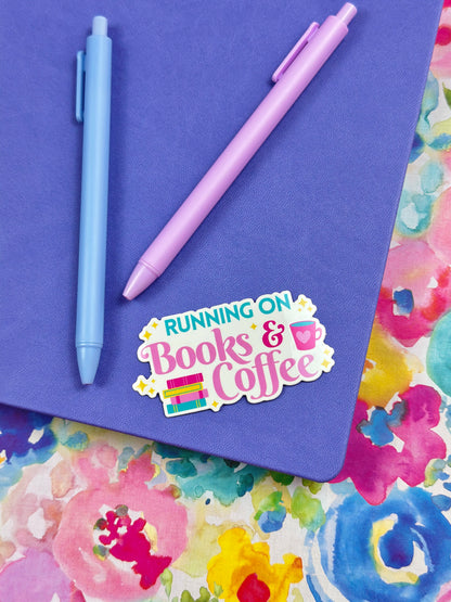 Books & Coffee Vinyl Sticker