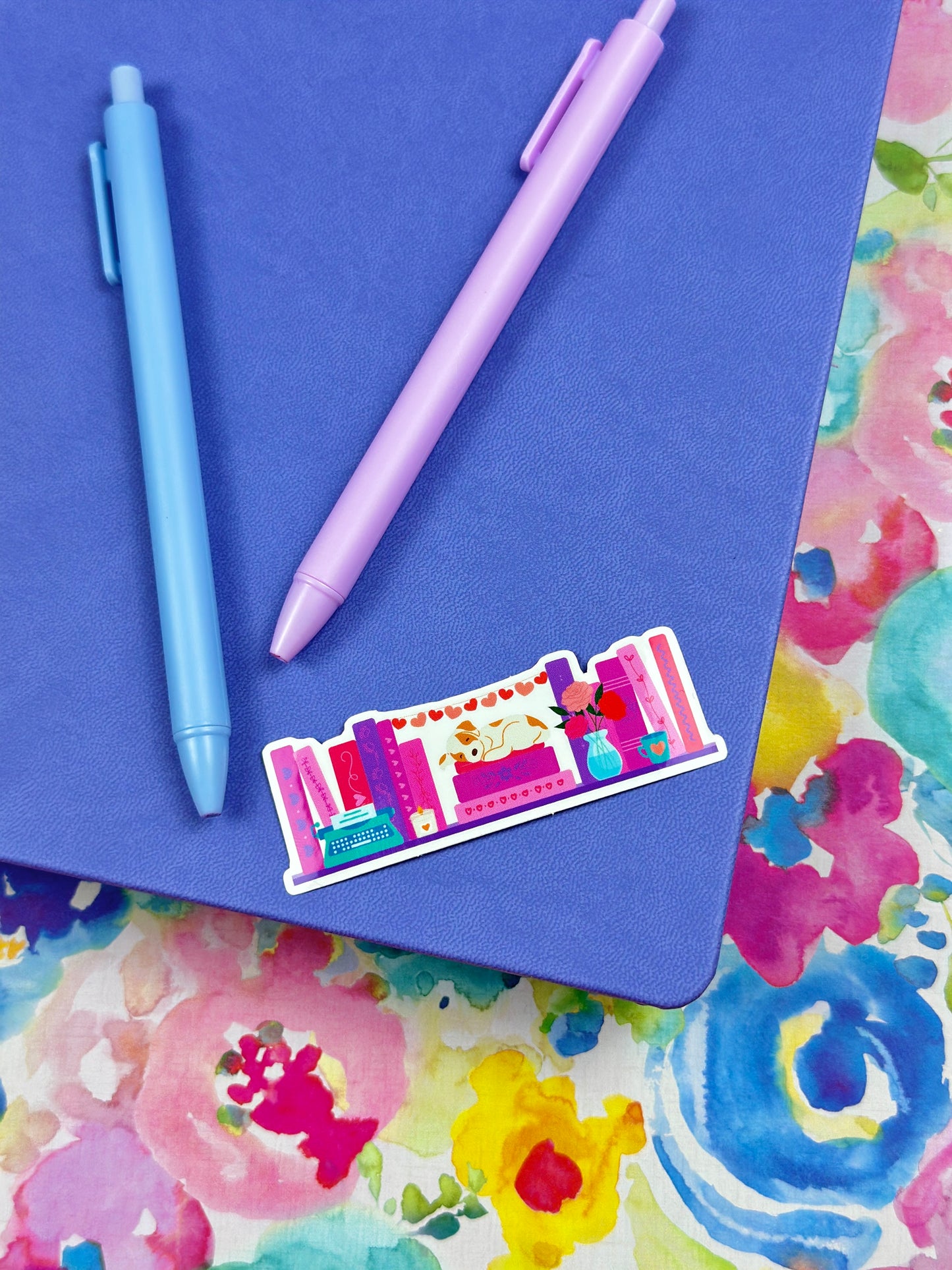 Romance Reader Bookshelf Sticker