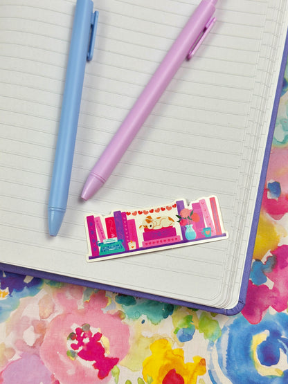 Romance Reader Bookshelf Sticker