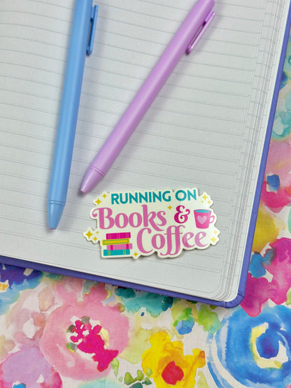 Books & Coffee Vinyl Sticker