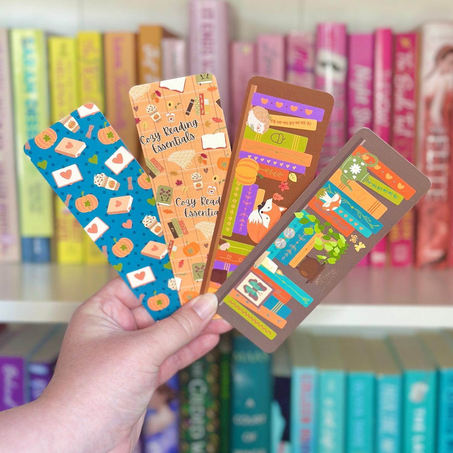 Autumn Bookshelf Bookmark