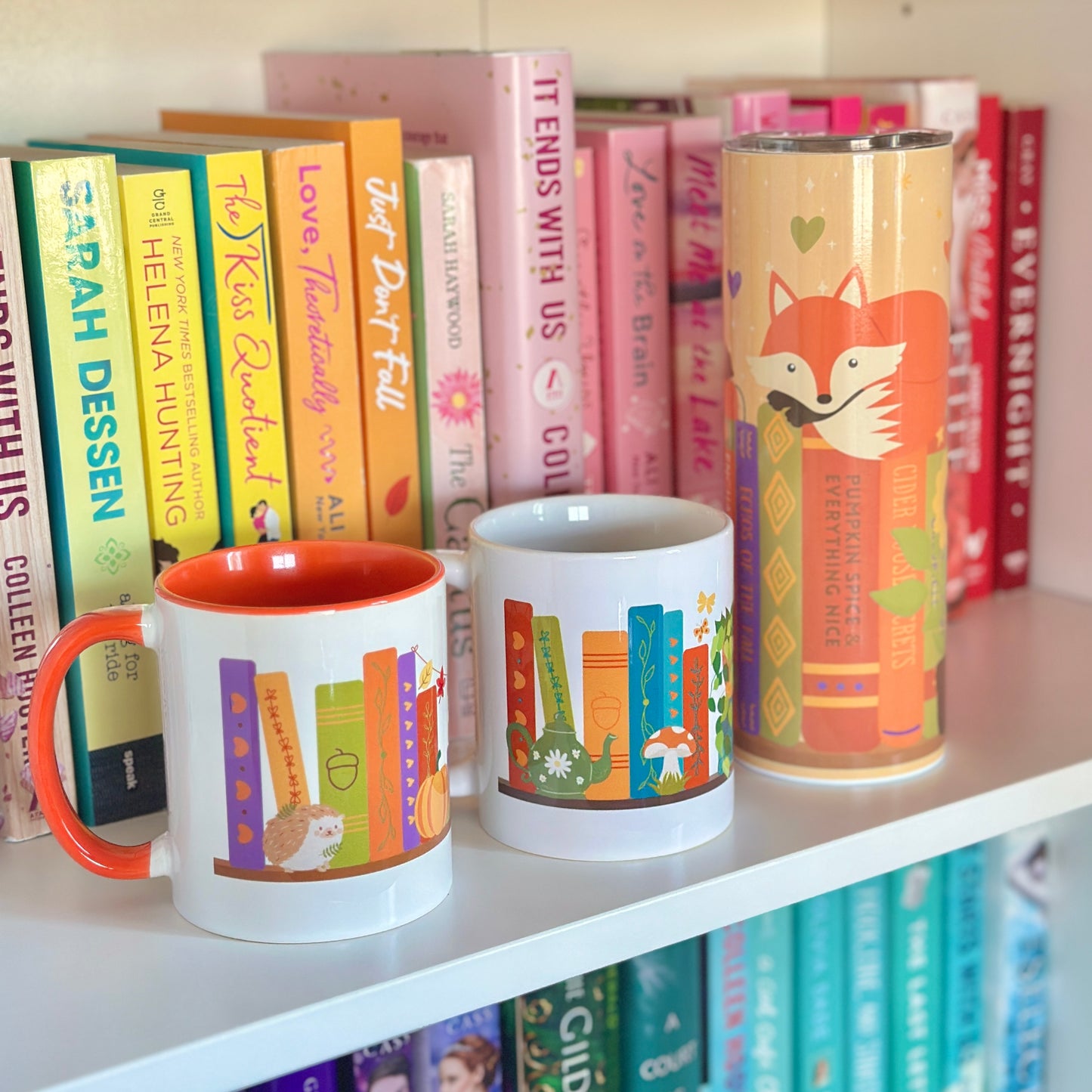 Autumn Bookshelf Coffee Mug