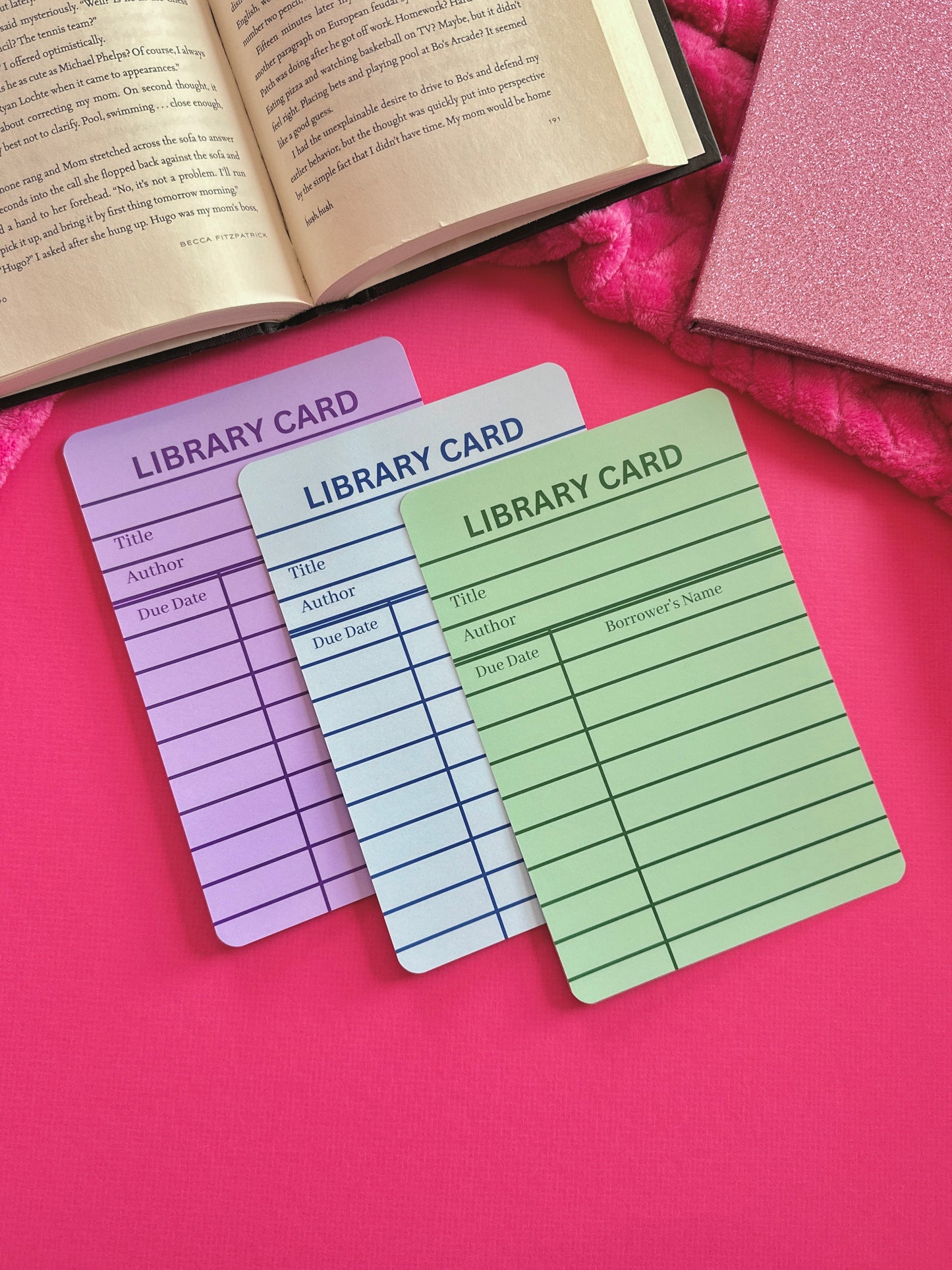 Purple Library Card eReader Insert
