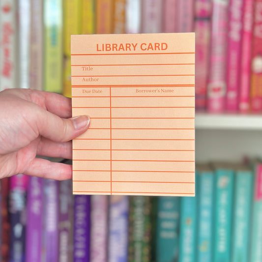 Orange Library Card Notepad