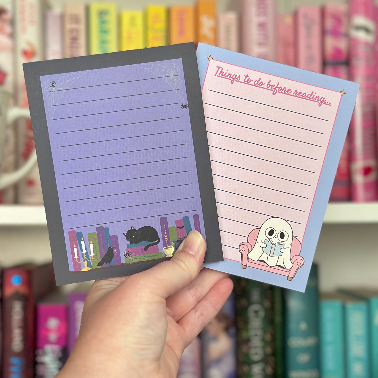 Dark Academia Bookshelf Notepad