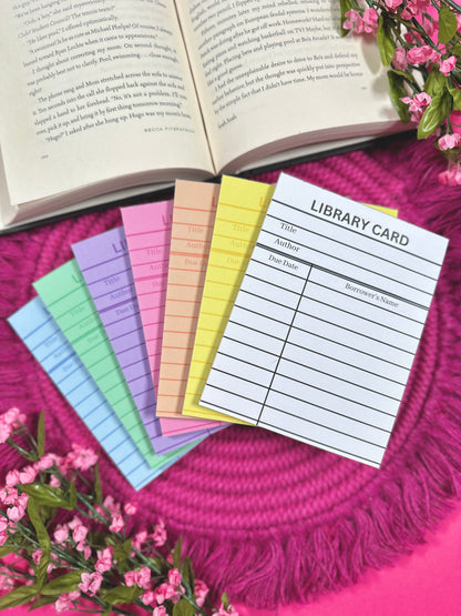 White Library Card Stationery