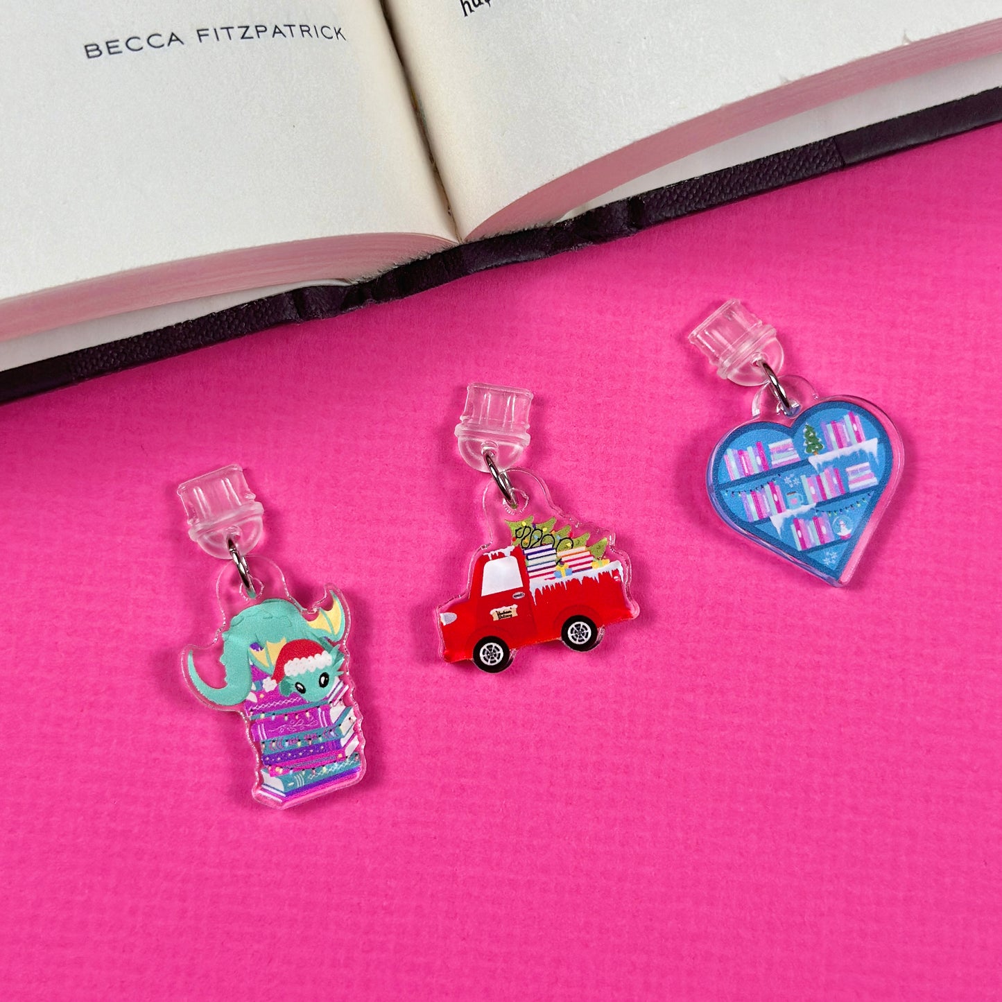 Bookmas Truck Kindle Charm