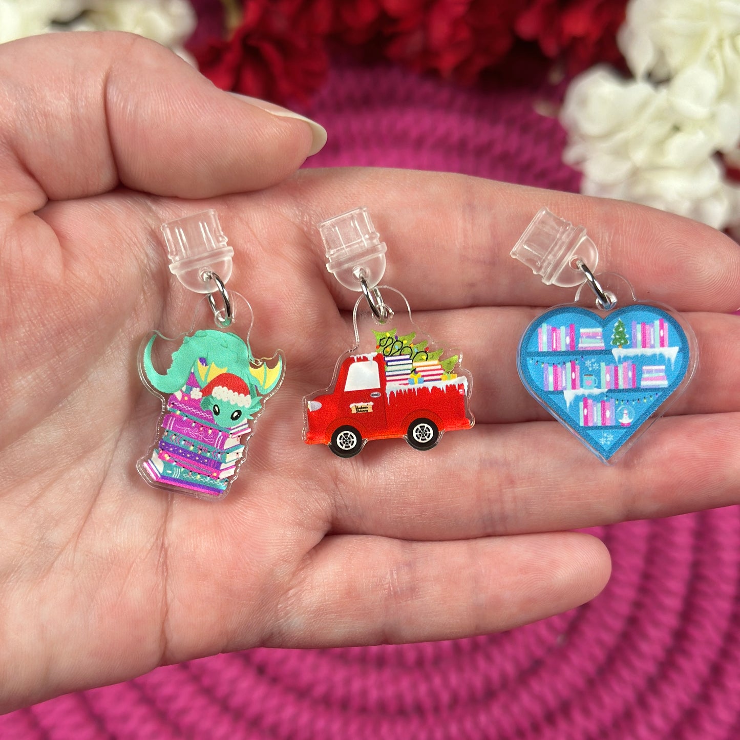 Bookmas Truck Kindle Charm