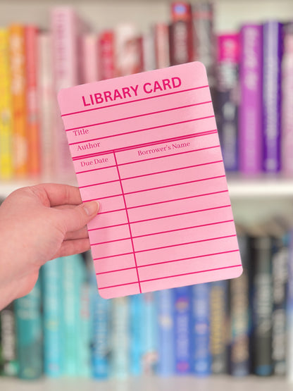 Pink Library Card eReader Insert
