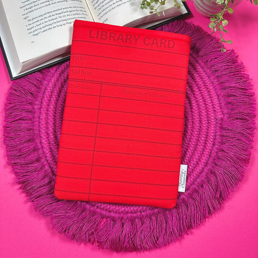 PREORDER: Red Library Card Book Sleeve