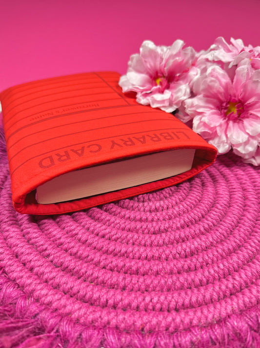 PREORDER: Red Library Card Book Sleeve