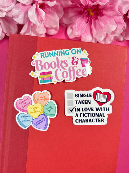 Books & Coffee Vinyl Sticker