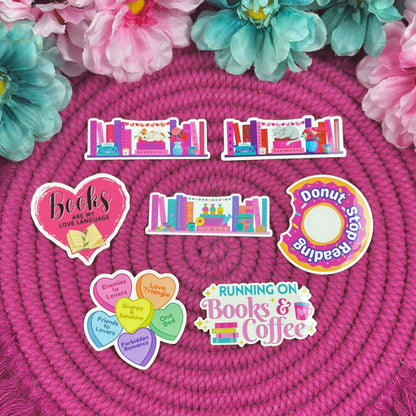 Romance Reader Bookshelf Sticker